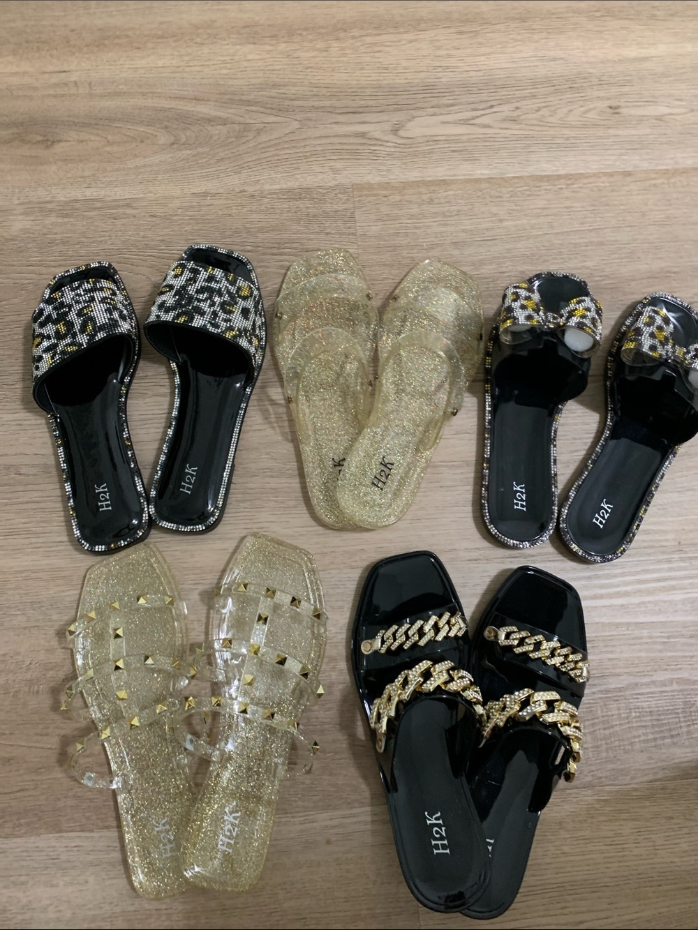 New without Box 5Pc Women's Summer Sandals lot wholesale Sz 8